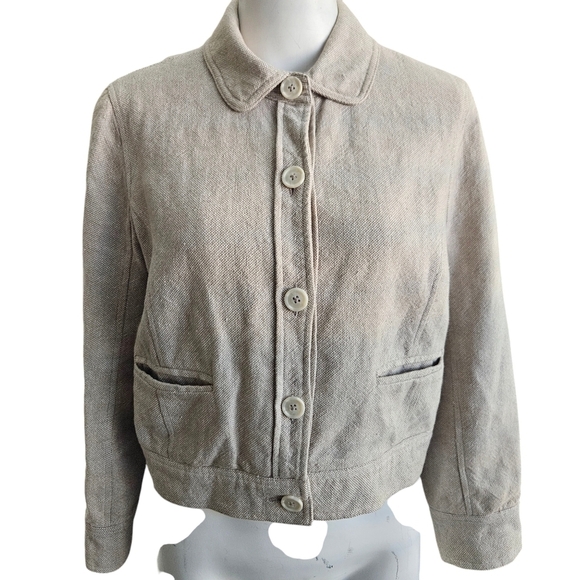 Proenza Schouler for Target Patch Elbow Linen Jacket Sz Medium - Picture 1 of 13